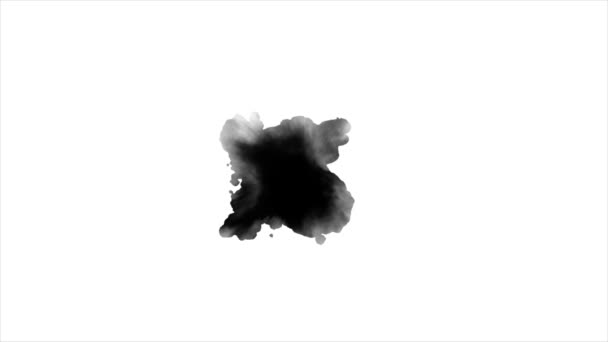 Black paint on white background — Stock Video