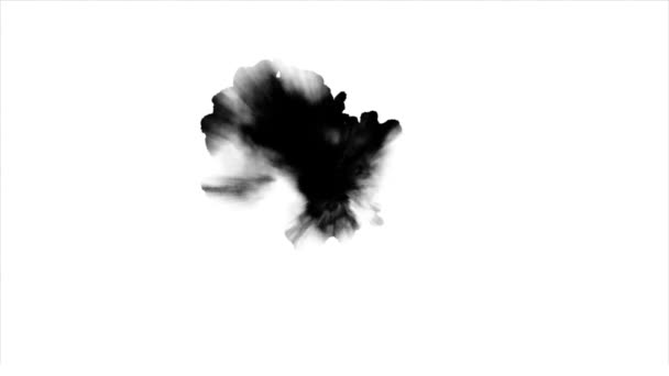 黒インクの染み — ストック動画