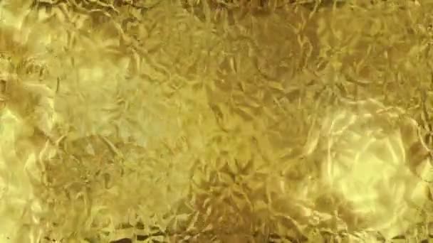Goud Folie Textuur Animatie Achtergrond — Stockvideo