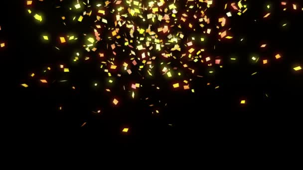 Confetti Vallen Animatie — Stockvideo