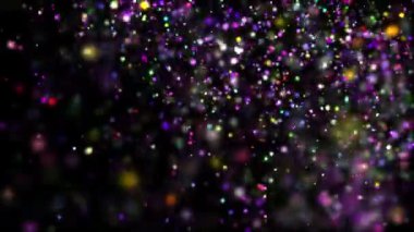 Siyah arkaplana düşen konfeti 