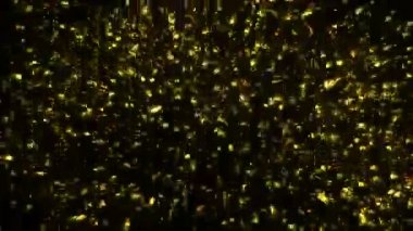 Siyah arkaplana düşen konfeti 