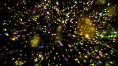 Siyah arkaplana düşen konfeti 
