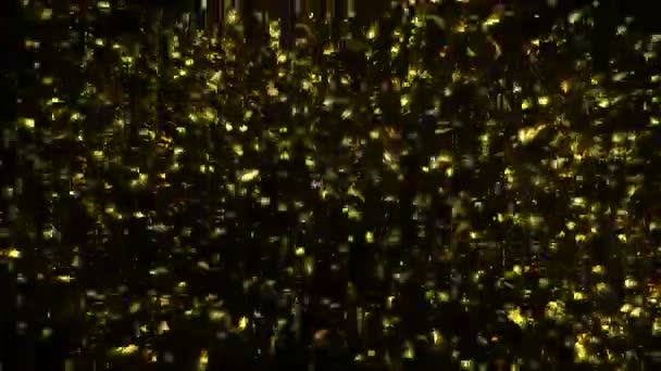 Confettis Tombant Sur Fond Noir — Video