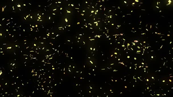 confettis tombant sur fond noir 