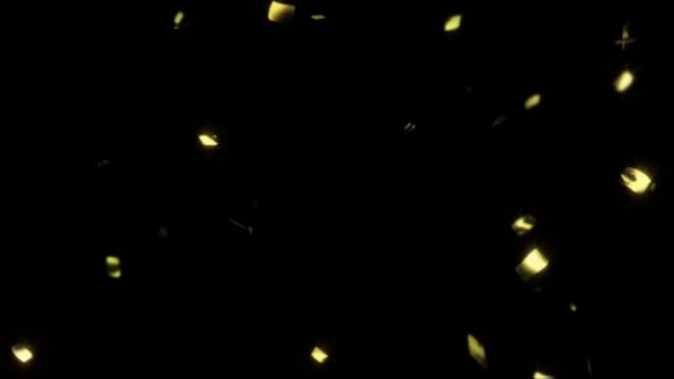 Падаюча Конфетті Чорному Тлі — стокове відео
