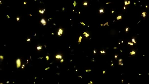 confettis tombant sur fond noir 