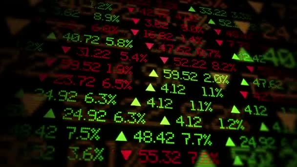 Mercado Valores Ticker Datos Digitales — Vídeo de stock