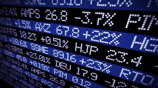 Börsen Ticker Digitala Data Inte Riktiga Namn Företag — Stockvideo