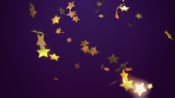Falling Confetti Dark Background — Stock Video