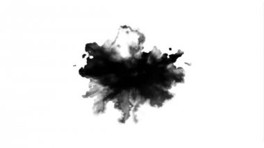 Beyaz arka plan üzerinde mürekkep damlaması 