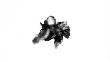 Beyaz arka plan üzerinde mürekkep damlaması 