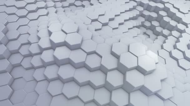 Abstrakt Hexagon Geometrisk Bakgrund Animerade Mönster — Stockvideo