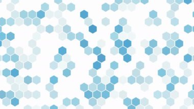 Soyut altıgen geometrik arkaplan, canlandırılmış desen