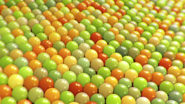 Multicolored Ball Wavy Pattern Animation — Stock video