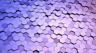 Soyut altıgen geometrik arkaplan, canlandırılmış desen