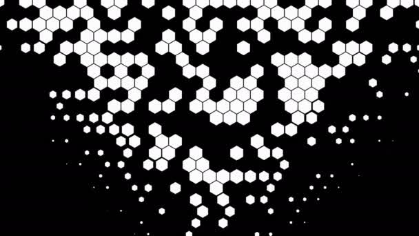 Set Hexagonal Pattern Transitions Mask — Stock Video