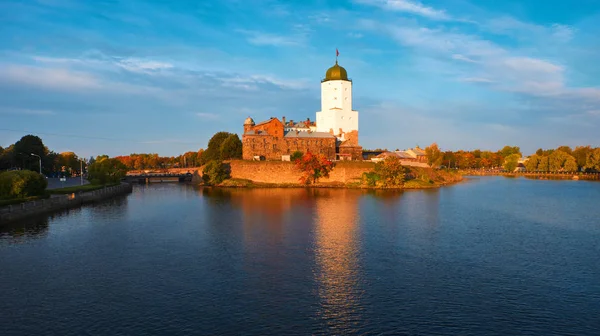 Vyborg Kalesi 'ndeki St. Olafs Kulesi Stok Resim