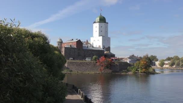 Torre Olafs Castillo Vyborg — Vídeo de stock