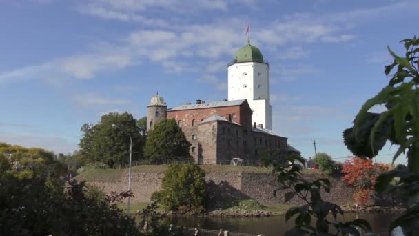 Torre Olafs Castillo Vyborg — Vídeo de stock