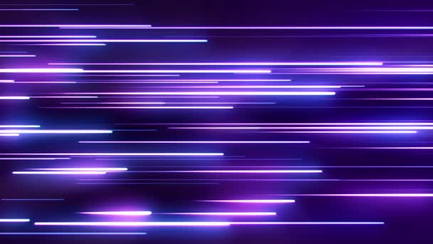 Lignes lumineuses, fond d'animation abstrait. Boucle sans couture