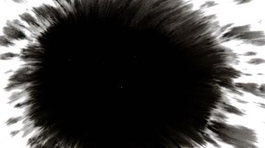 Beyaz arkaplanda siyah mürekkep damlaları