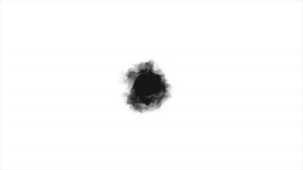 Black Inks Drops White Background — Stock Video