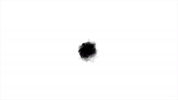 Tintas Negras Gotas Sobre Fondo Blanco — Vídeos de Stock