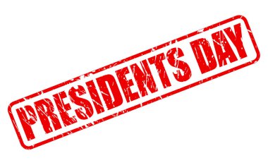 Başkanlar Günü kırmızı damga metni