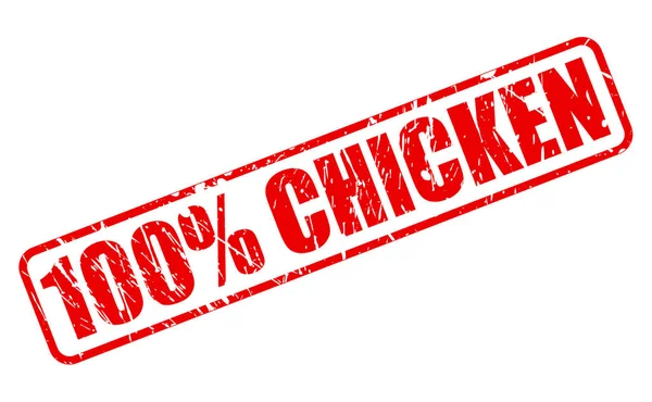 100 Perrcent kurczaka czerwony znaczek tekstu — Wektor stockowy