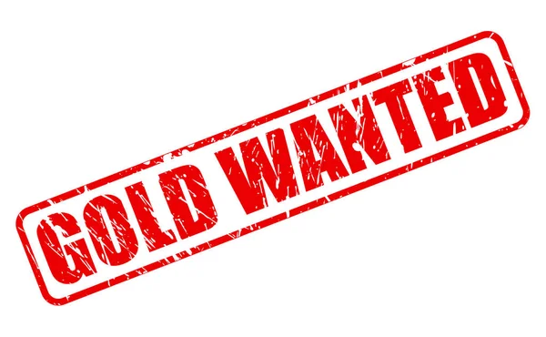 Arany Wanted piros bélyegzőszöveg — Stock Vector