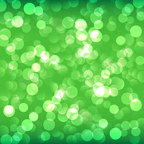 Bokeh de Noël vert abstrait — Image vectorielle