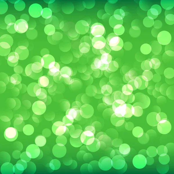 Resumen de la Navidad verde bokeh — Vector de stock