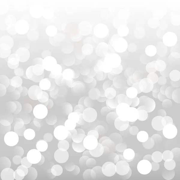 Decoratieve Kerstmis grijze achtergrond met bokeh lichten — Stockvector