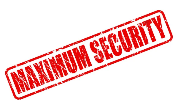 Текст красной марки XIMUM SECURITY — стоковый вектор