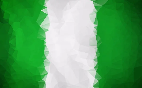 Nigeria flag polygon texture — Stock Vector