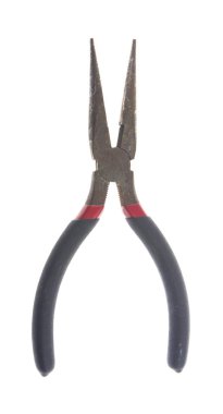 beyaz zemin üzerine eski pense