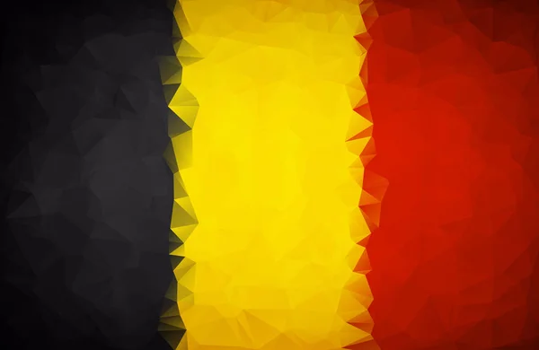 Belgium polygon flag texture — Stock Vector