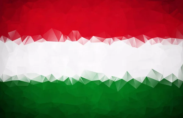 Hungary polygon flag texture — Stock Vector