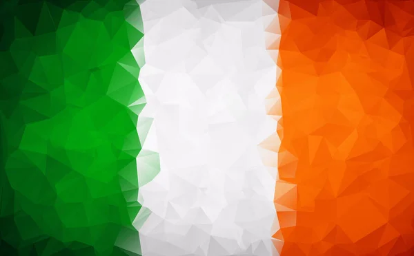 Bandeira do polígono da Irlanda — Vetor de Stock