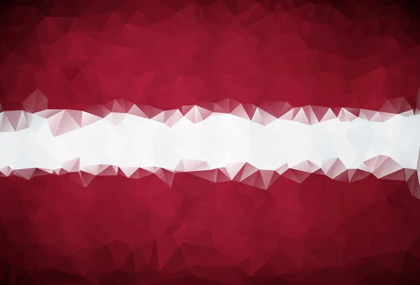 Lettland Polygon Flagge Textur — Stockvektor