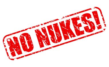 NO NUKES stamp text clipart