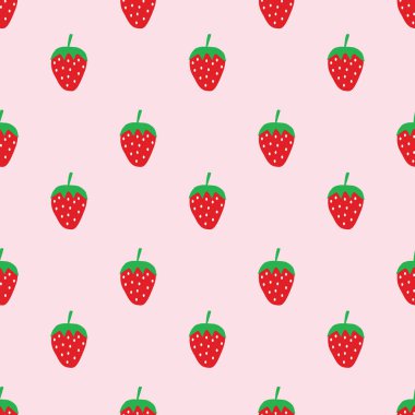 Sorunsuz şirin çilek deseni