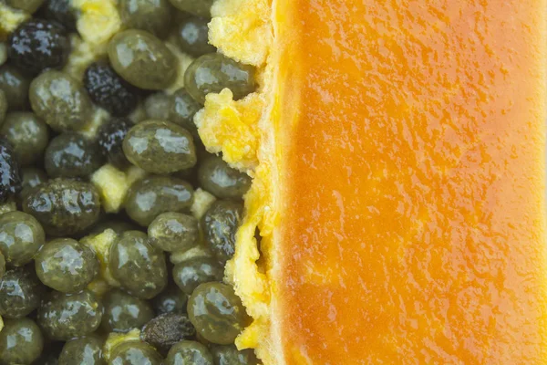 Close up van papaja fruit textuur — Stockfoto