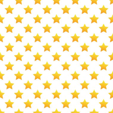 Kesintisiz sarı yıldız desen beyaz