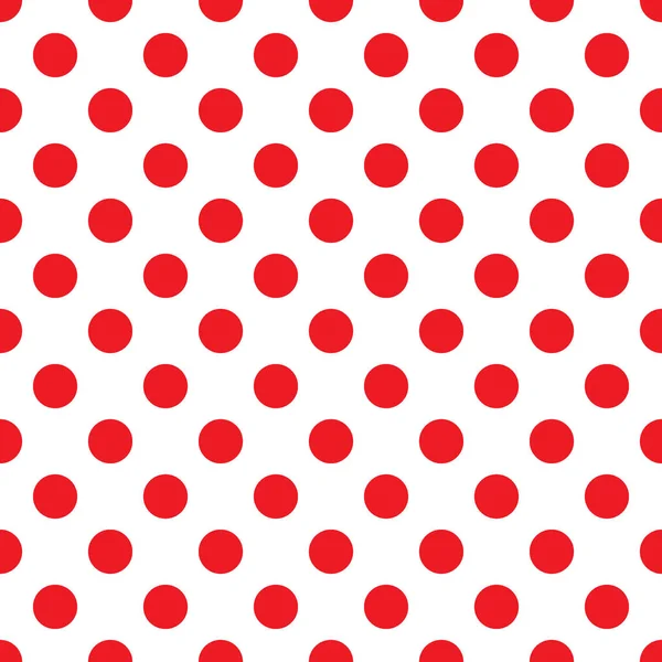 Rode polka dot op wit — Stockvector