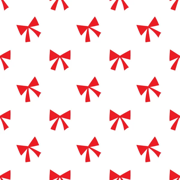 Απρόσκοπτη κόκκινη κορδέλα μοτίβο σε λευκό — Διανυσματικό Αρχείο