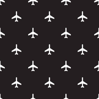 Sorunsuz uçak işareti desen siyah