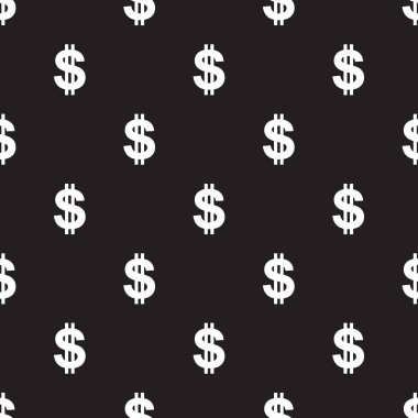 Sorunsuz dolar işareti siyah
