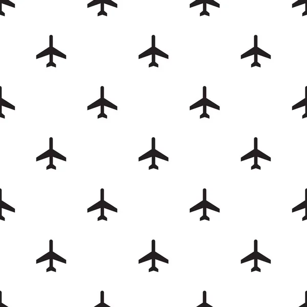 Nahtloses Muster für Flugzeugschilder auf weiß — Stockvektor